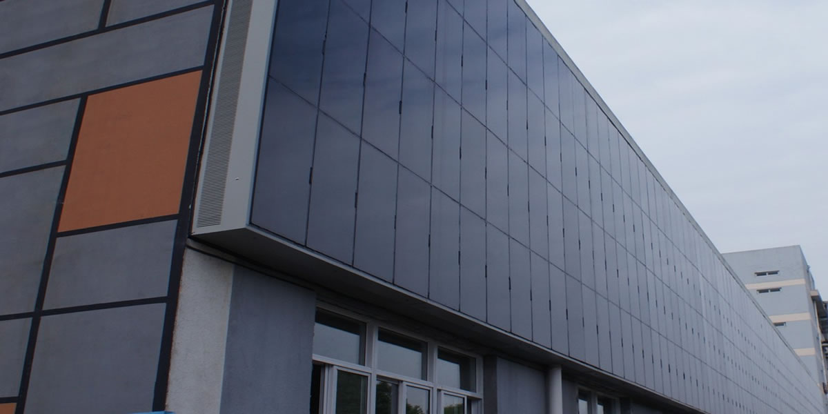Semi Transparent Facade with CdTe Thin-Film PV Glass